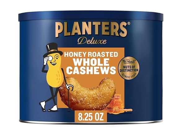 PLANTERS Deluxe Honey Roasted Whole Cashews