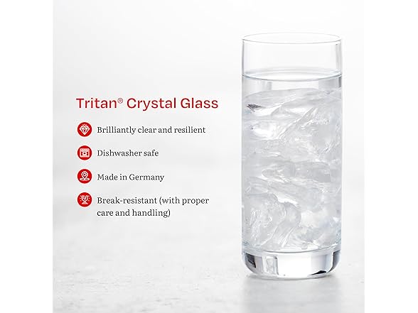 Eater x Zwiesel Fortessa Cappello Crystal Glass, 12.5 Ounce Iced Beverage (Set of 6)