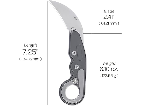 CRKT Provoke Knife Kinematic Karambit Grey