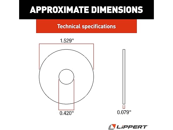 Lippert RV Ramp Door Washer, 3/8"