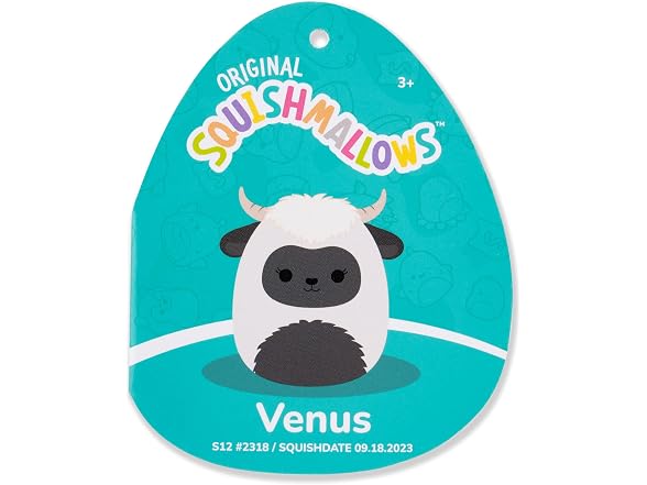 Squishmallows Original 12in Venus The Blacknose Sheep with Fuzzy Black Belly