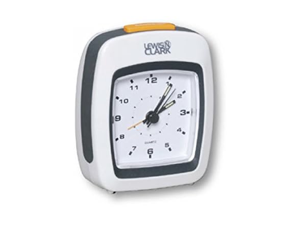 Lewis N. Clark Analog Alarm Clock, White