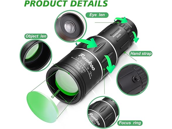 Pankoo 16X52 Monocular Telescope