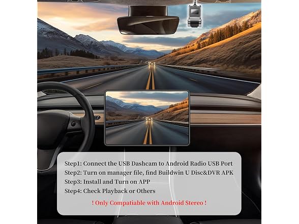 FBINSE APP-Auto-137 Dash Cam 720P for Android Car 
