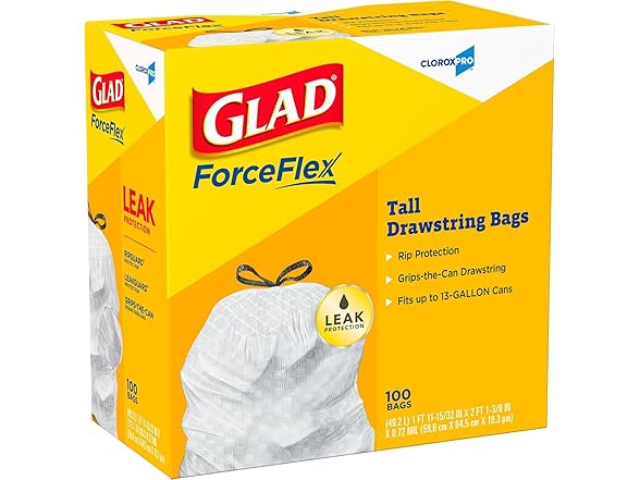 CloroxPro Glad ForceFlex 13 Gallon Tall Kitchen Bags