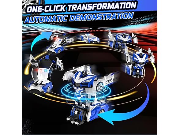 Blue Transforming Police Car