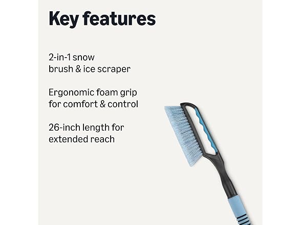 Amazon Basics Snow Brush with Ice Scraper