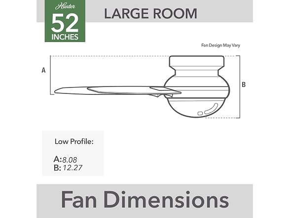 Hunter Fan 52 inch Low Profile Matte Silver Indoor Ceiling Fan