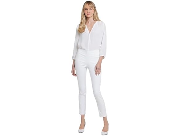 NYDJ Women's White Skinny Ankle (16)