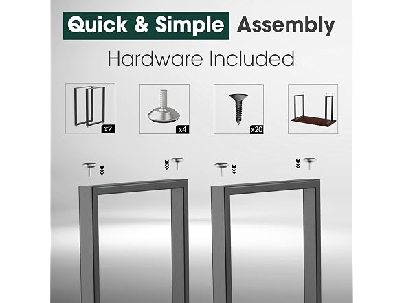 Yes4All Metal Table Legs, 28 inch