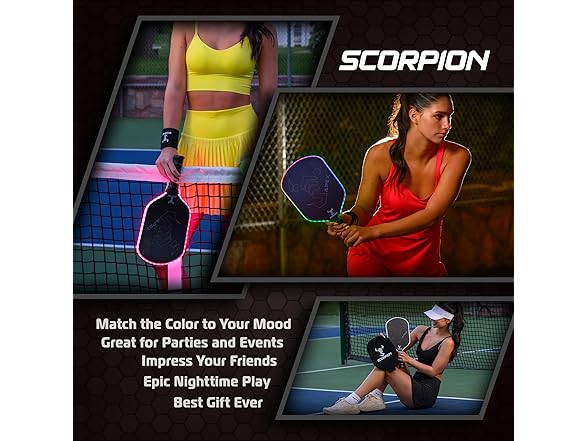 SCORPION Apex Pickleball Paddle LED