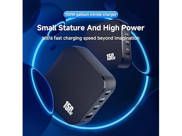 BOERX 4-Port 150W GaN USB-C Charger Station