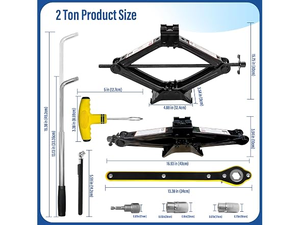 2 Ton Scissor Jack Kit for Car