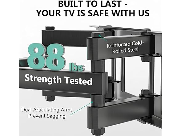 WALI Full Motion Wall Mount | 32-70 Inch