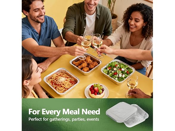 Demiwise Thickened 35 Pack Heavy Duty Aluminum Pans with Lids