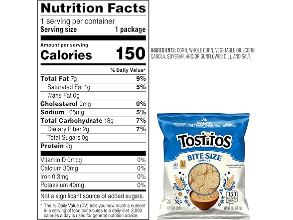 Tostitos, Bitesize Rounds, 1 Ounce (Pack of 40)