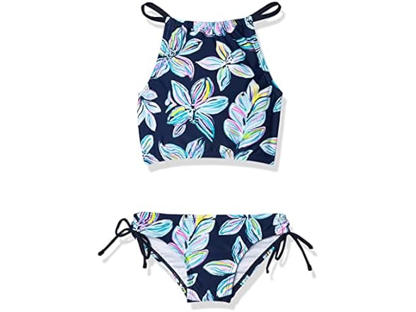 Kanu Girls Navy Floral Tankini (14)