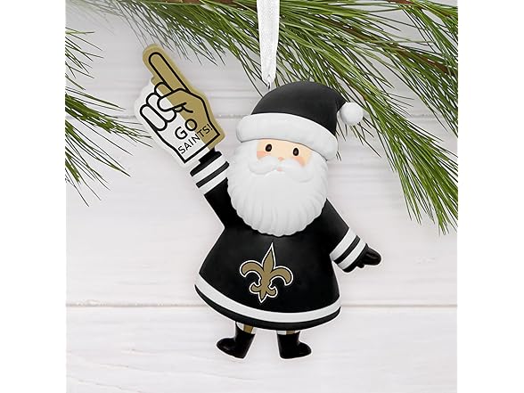NEW ORLEANS SAINTS Santa Fan Ornament
