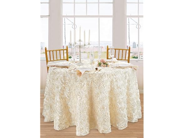 QueenDream 90 inch Round Tablecloth