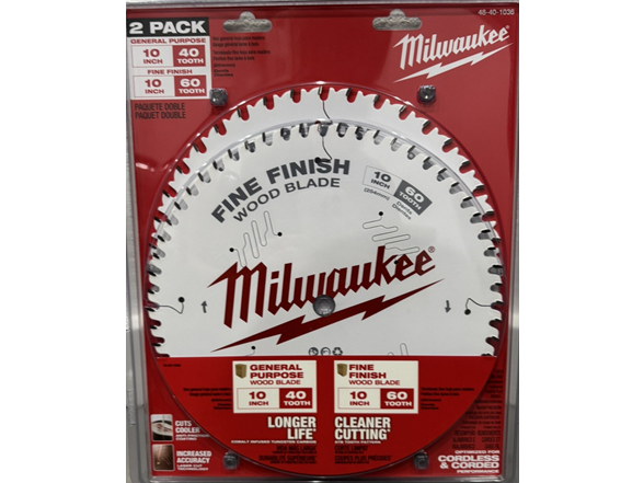 Milwaukee 48-40-1036 10 40T Circ Saw Blade 2 Pack