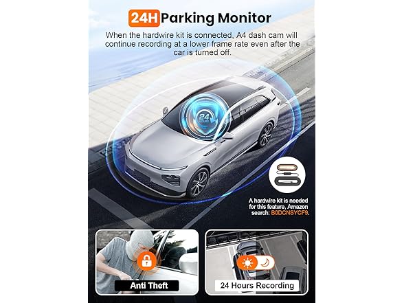 Affver 4K Dash Cam | 3.59" Screen | 64GB DS