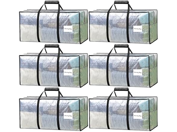 VISVEIL 6 Pack Heavy Duty Moving Bags