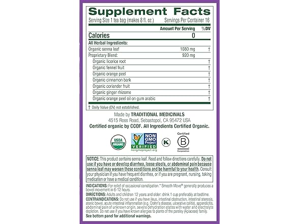 Smooth Move Herb Tea 16ct