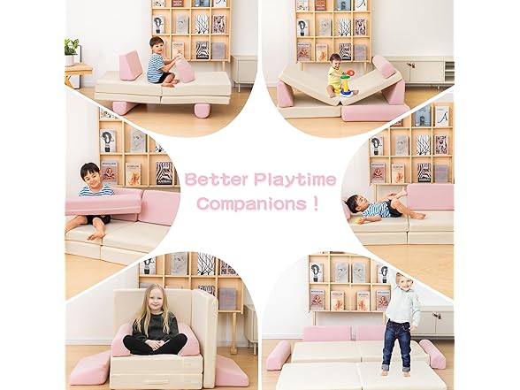 Stmoze Modular Kids Play Couch, 5 Second Quick Bounce High D (Open Box)