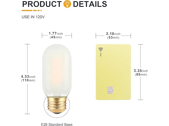 TOKCON T45 LED Light Bulbs