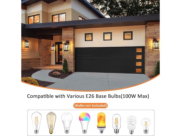 BesLowe 2-Pack Outdoor Wall Mount Light - Gallery 5
