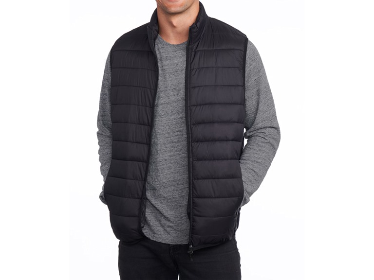 KARIBAN WC-----(1Pack) - GBT23-8261 - BK - S Small 1 & 2Pk Mens Puffer Bubble Vest Black