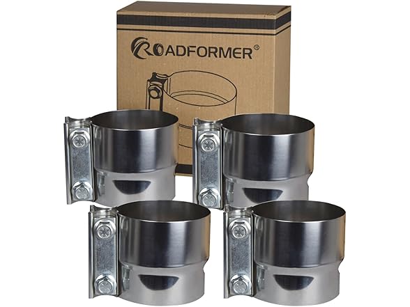ROADFORMER 2.5in 4pk Exhaust Clamp Stainless Steel