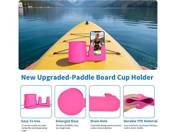 Paddle Board Cup Holder Stand Up 2-in-1