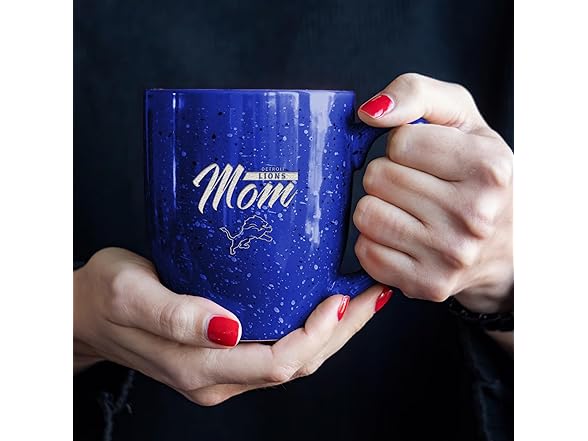 DETROIT LIONS Mom Royal Blue 16 oz Coffee Mug