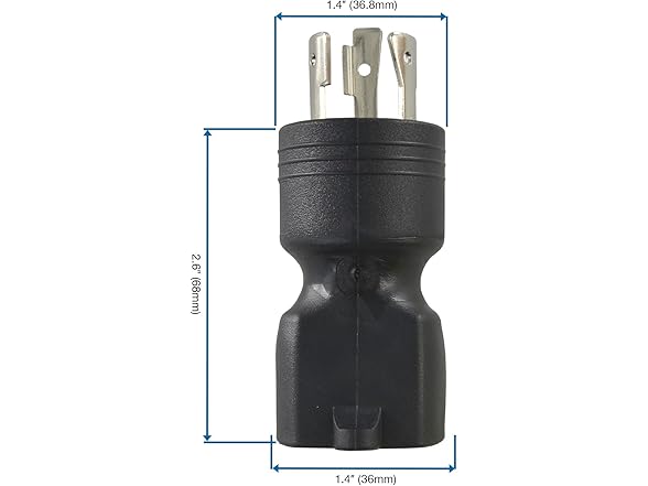 Conntek 30123 L5-20P to 5-15/20R Plug Adapter