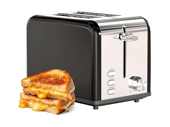 YSSOA 2-Slice Stainless Steel Toaster