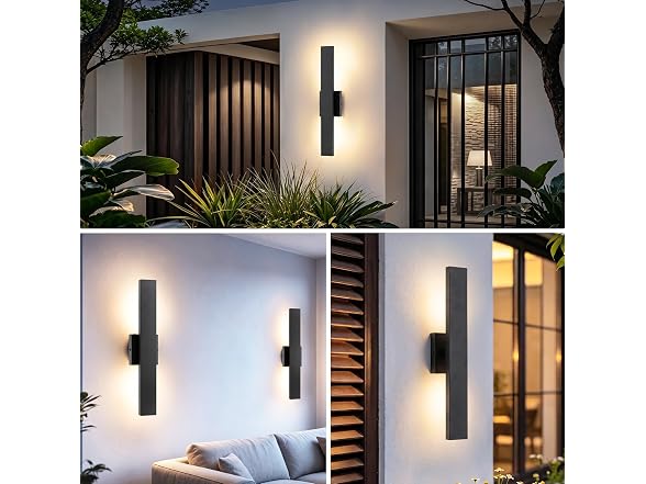 BesLowe 2-Pack 23.6" Outdoor Wall Lights