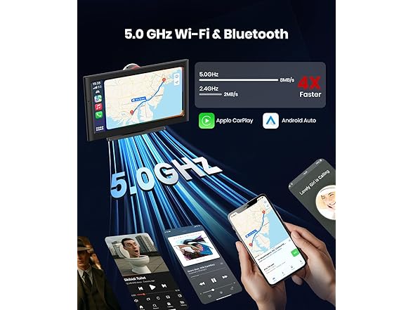 7" HD Wireless Car Play Touch Screen