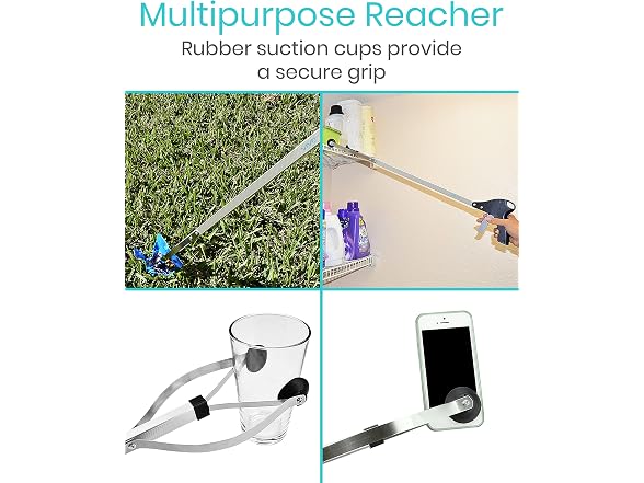 Vive Suction Cup Grabber Reacher 32in