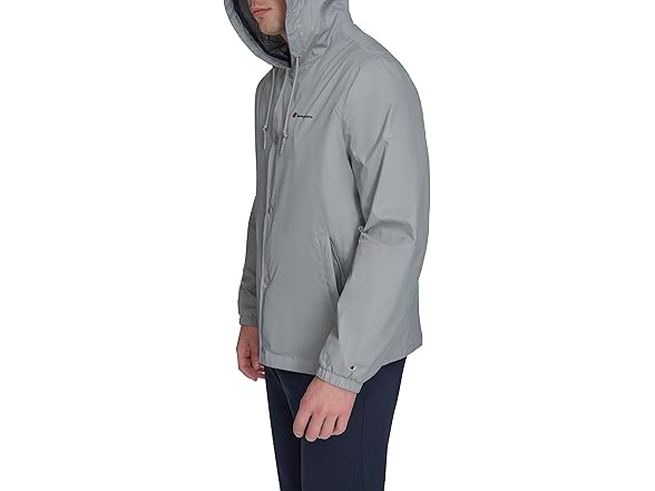 Champion Men Hooded Coaches Rain Jacket