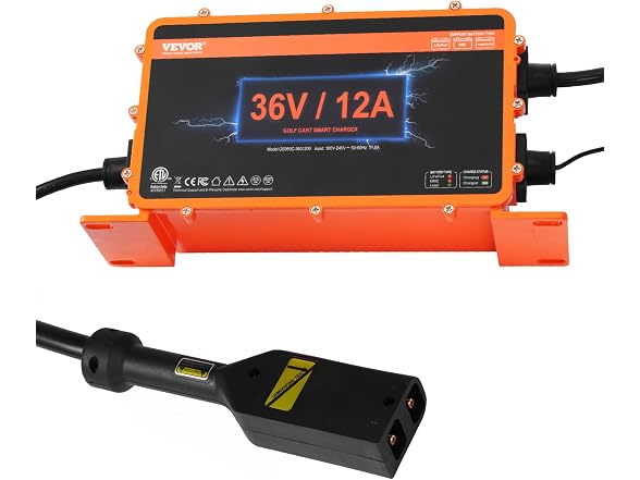 48 Volt Golf Cart Battery Charger, 15 AMP, Smart