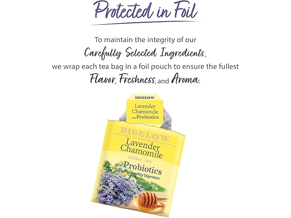 18CT Bigelow Tea Lavender Chamomile plus Probiotic