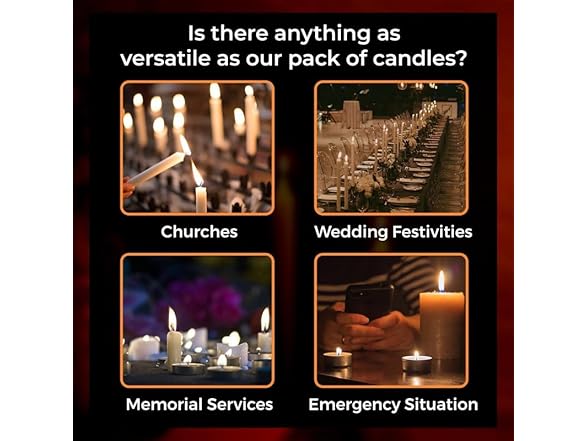 Welburn Veda&Co Church Candles 48Pk