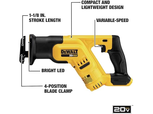 Dewalt DCS387B 20V MAX Cordless Reciprocating Saw