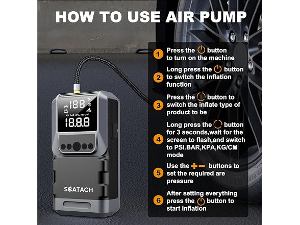 6000A Jump Starter w/ Air Compressor