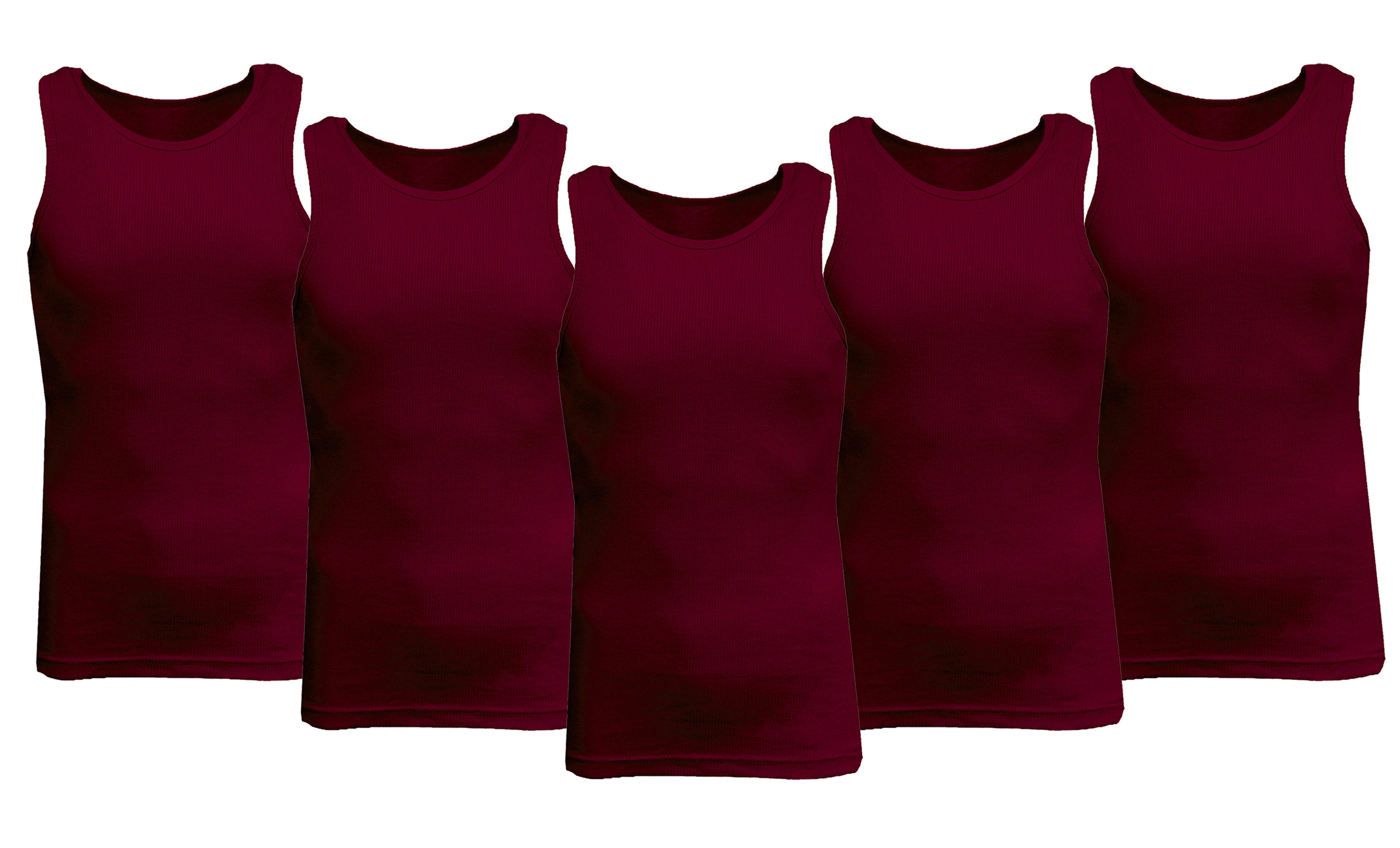 3 or 5PK Men's Heavyweight Ribbed Tank Top - Gallery 57