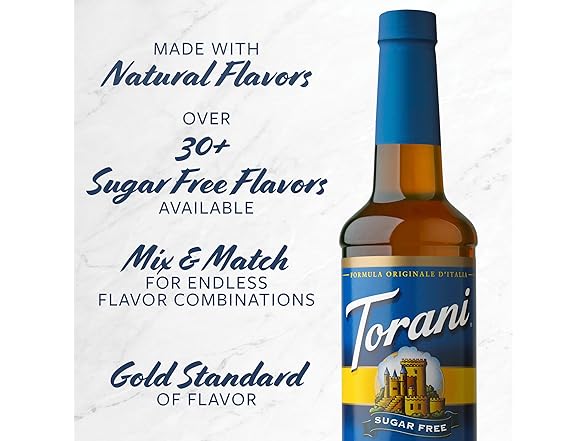 Torani Sugar Free Syrup, Coffeehouse Variety