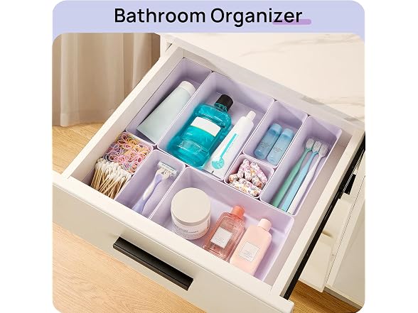 Vtopmart Lilac 25 PCS Plastic Drawer Organizer