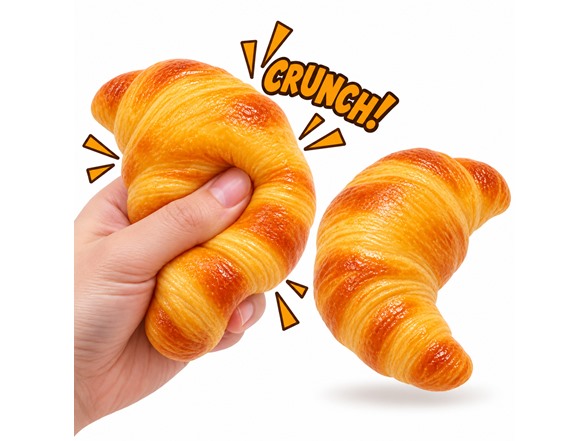 Croissant Crunch Squishy 2-Pk