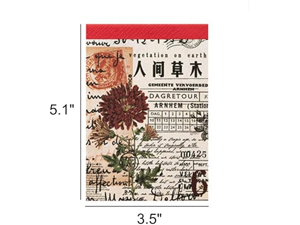 Gracilaria Vintage Plant Stickers Book